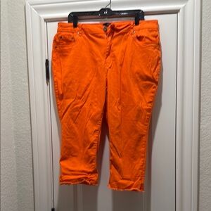 Vibrant Orange Cropped Pants